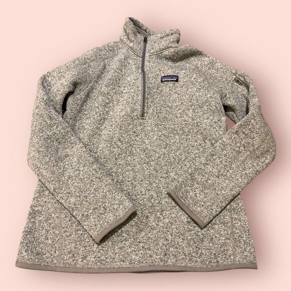 Patagonia Better Sweater Womens Size Medium Gray 1/4 Zip Fleece Jacket - Picture 1 of 9